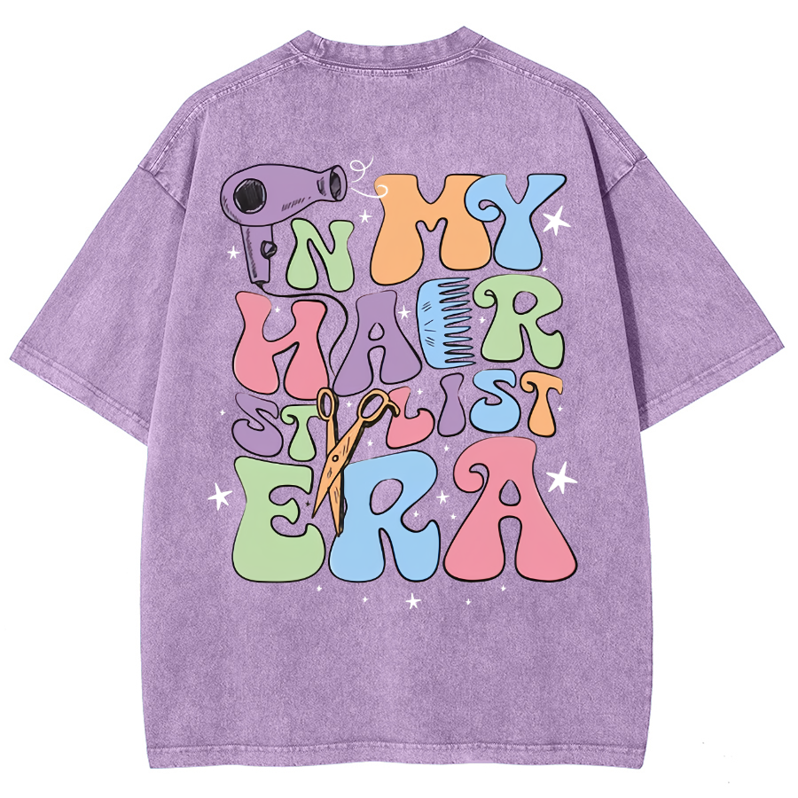 In My Hair Stylist Era Unisex Fit Washed T-Shirt