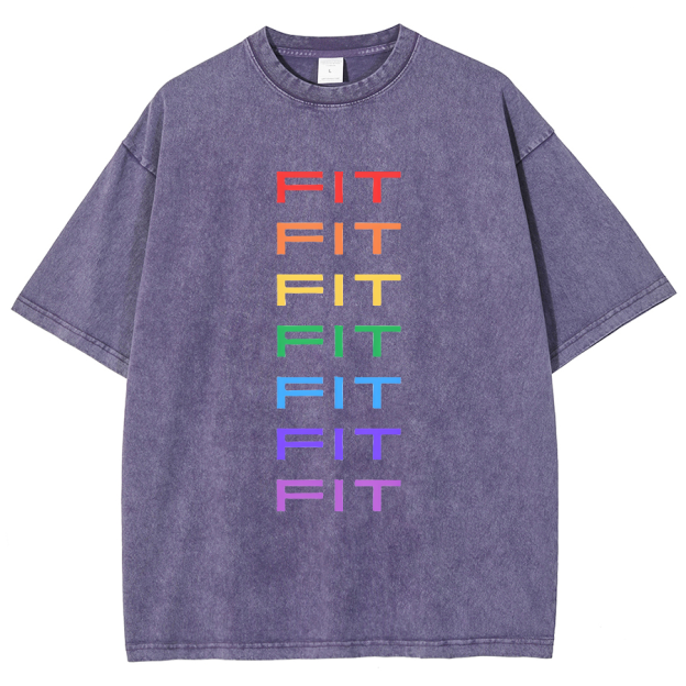 Rainbow Fit Washed Oversized T-Shirt