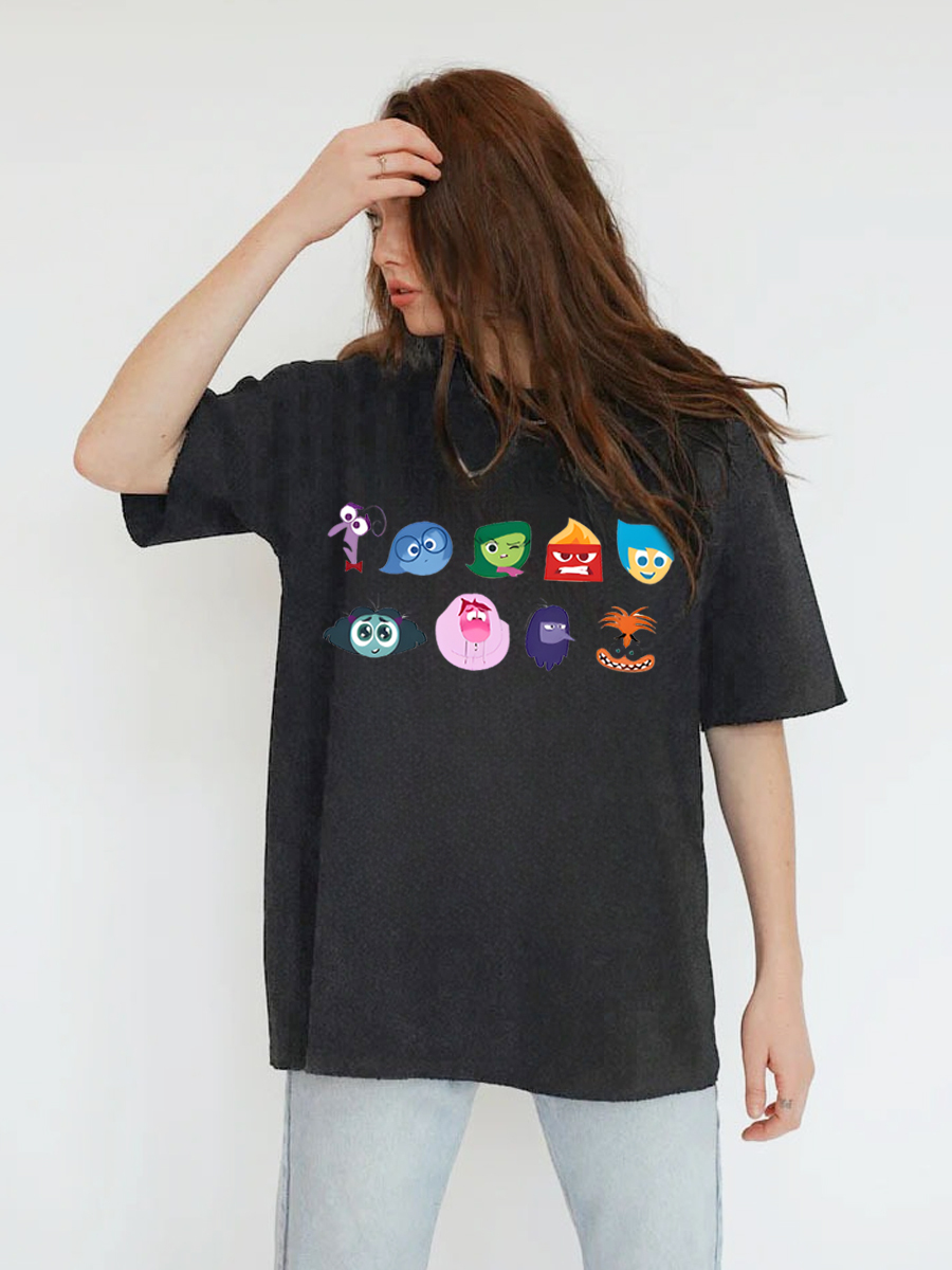 Cartoon Villain Vintage Snowflake Washed T-Shirt