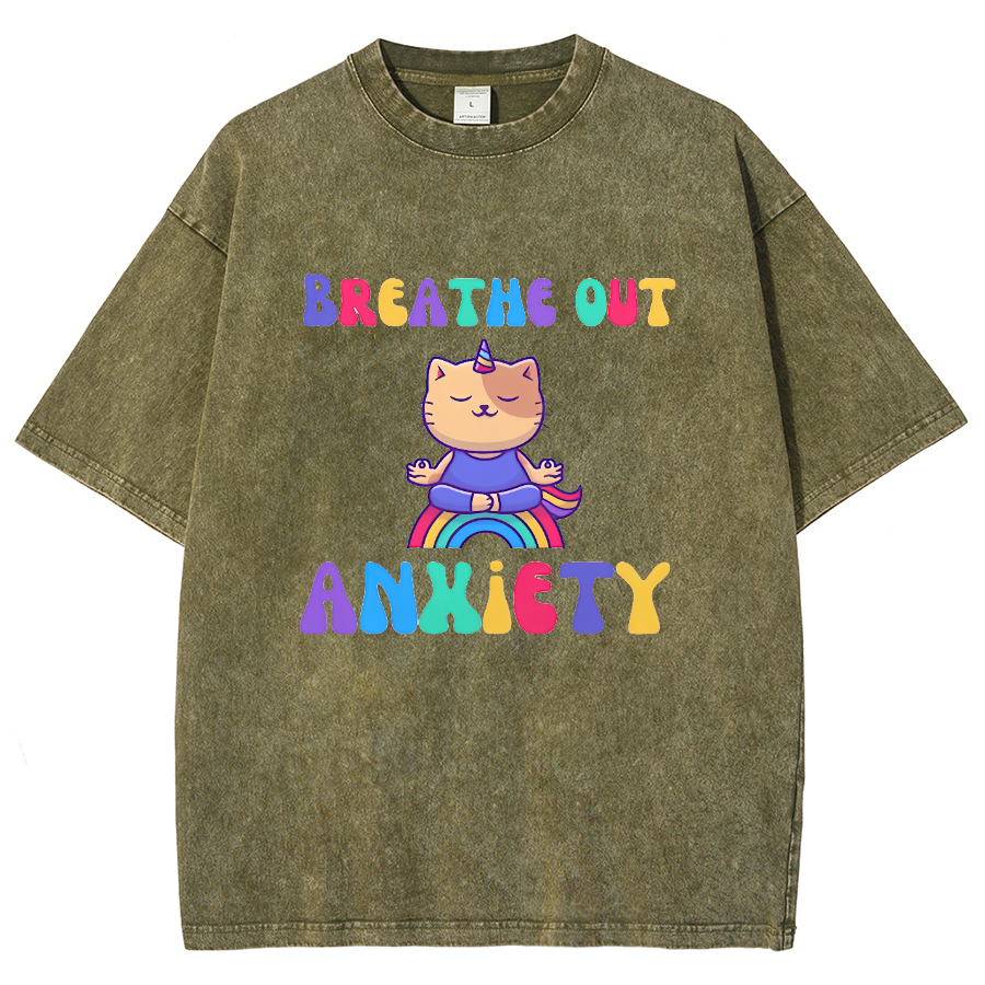 Breath Out Washed Oversized T-Shirt