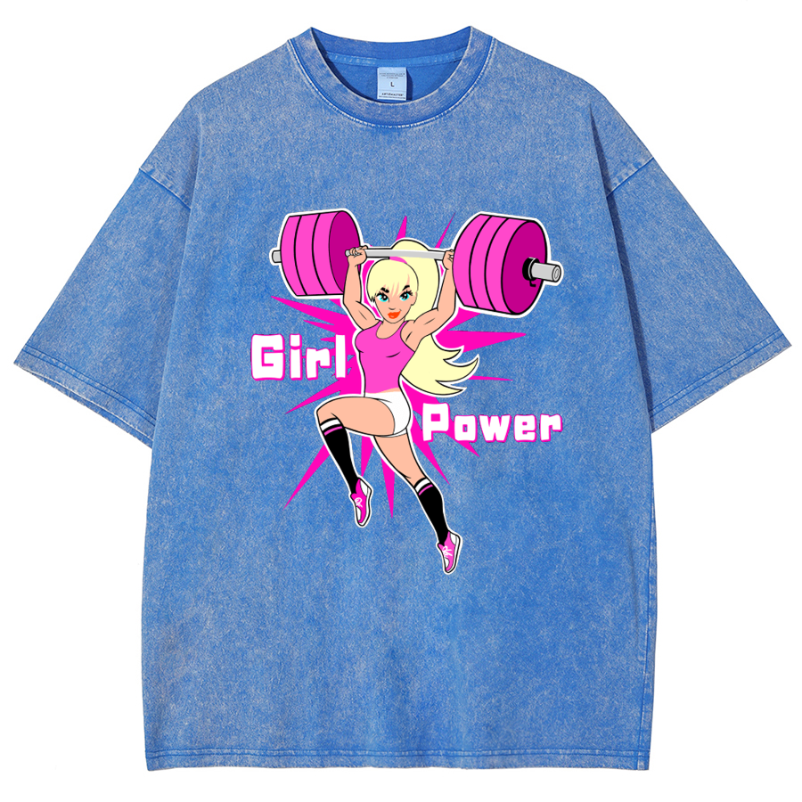 Girl Power Unisex Fit Washed T-Shirt