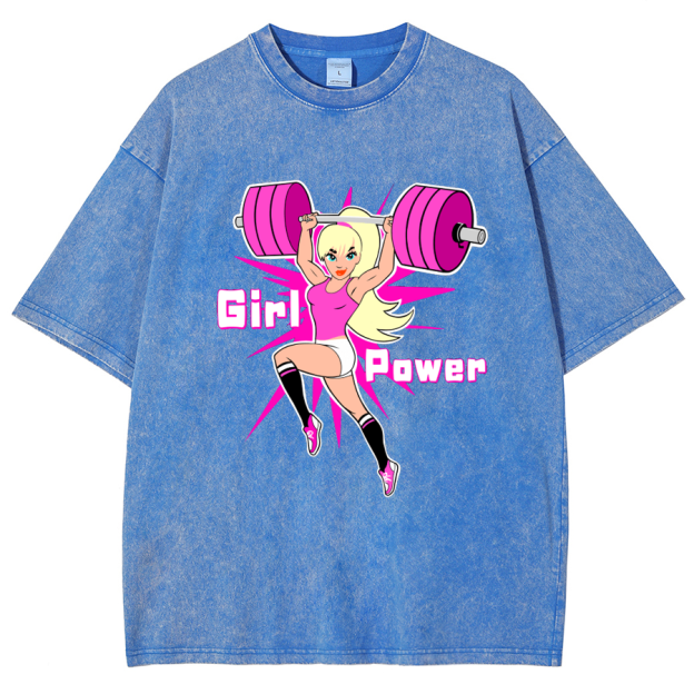 Girl Power Unisex Fit Washed T-Shirt