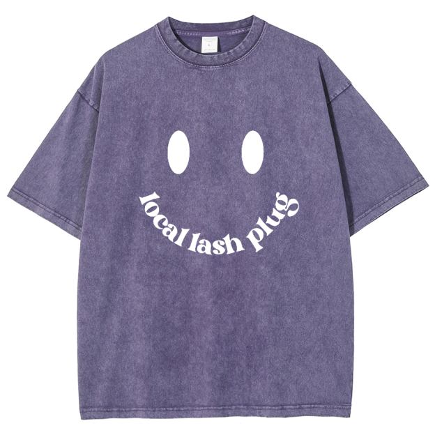 Local Lash Plug Unisex Fit Washed Oversized T-Shirt