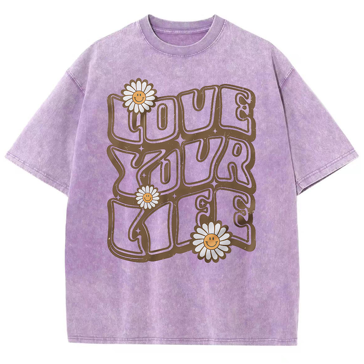 Love Your Life Unisex Fit Washed Oversized T-Shirt