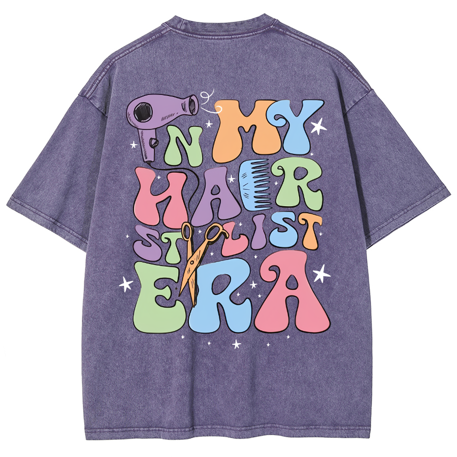 In My Hair Stylist Era Unisex Fit Washed T-Shirt