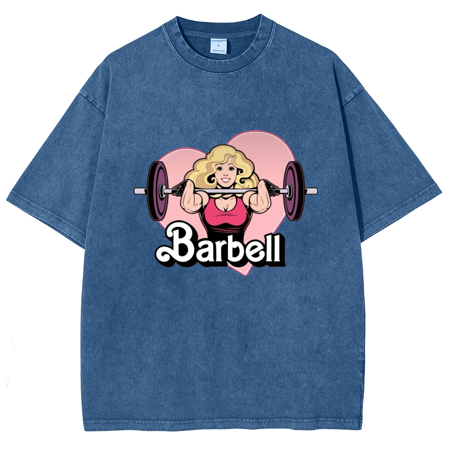 Barbell Girl Unisex Fit Washed T-Shirt