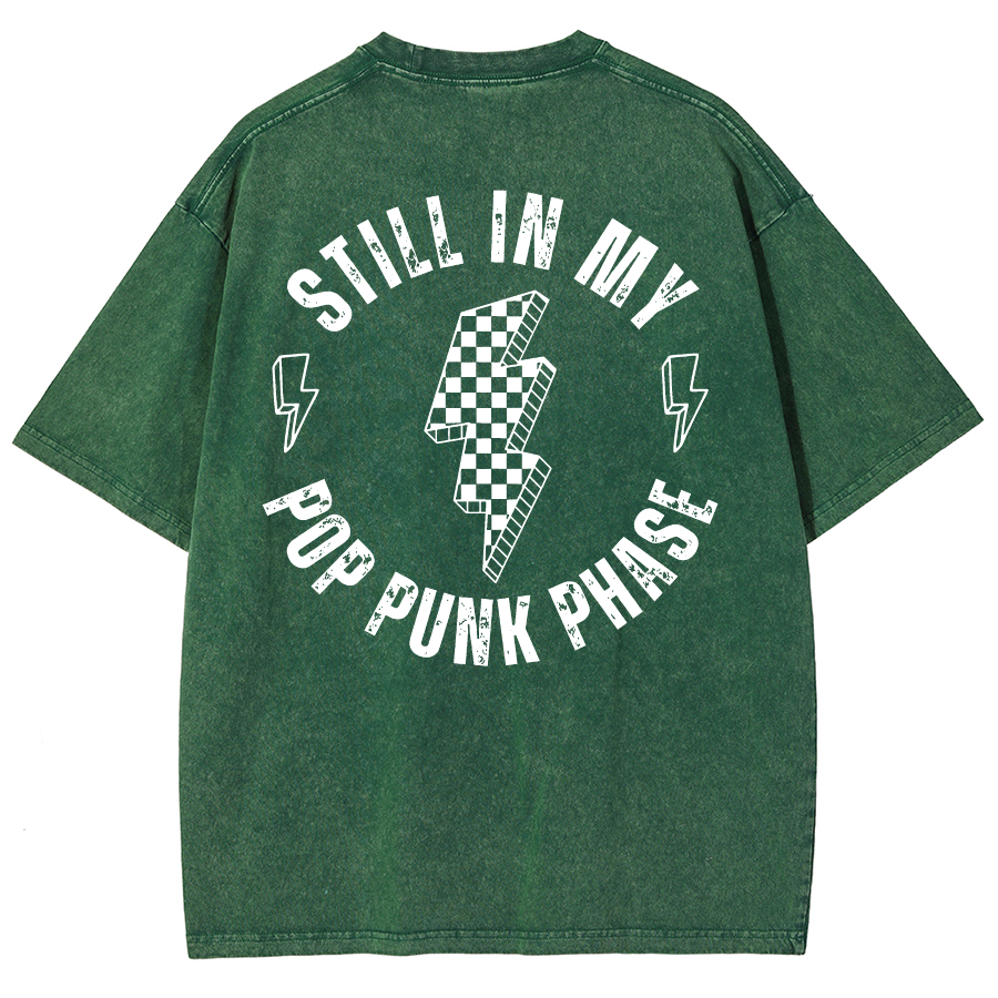 Still In My Pop Punk Phase Unisex Fit Washed Oversized T-Shirt