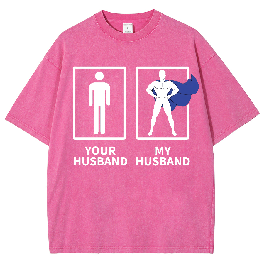 My Husband Unisex Fit Washed Oversized T-Shirt