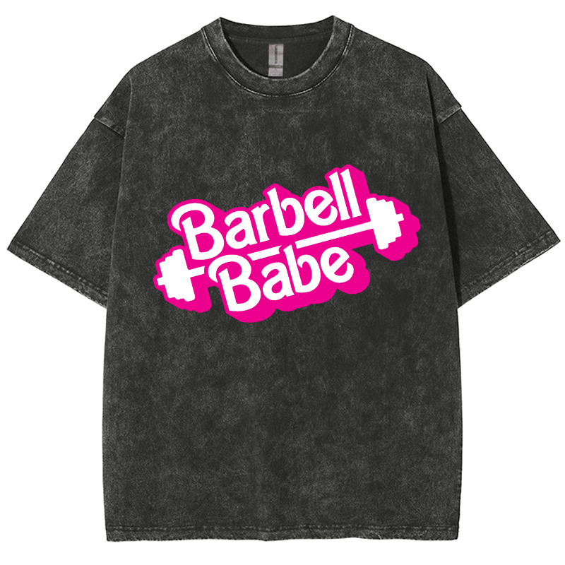 Barbell Babe Unisex Fit Washed T-Shirt