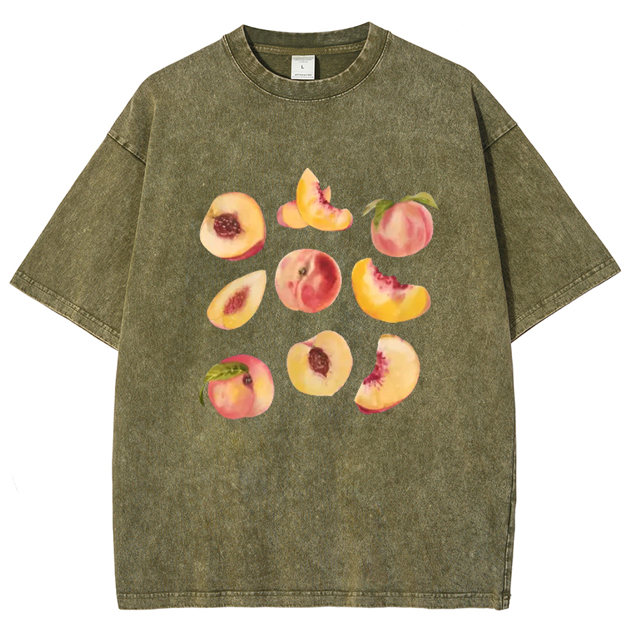 Peach Vintage Unisex Fit Washed T-Shirt