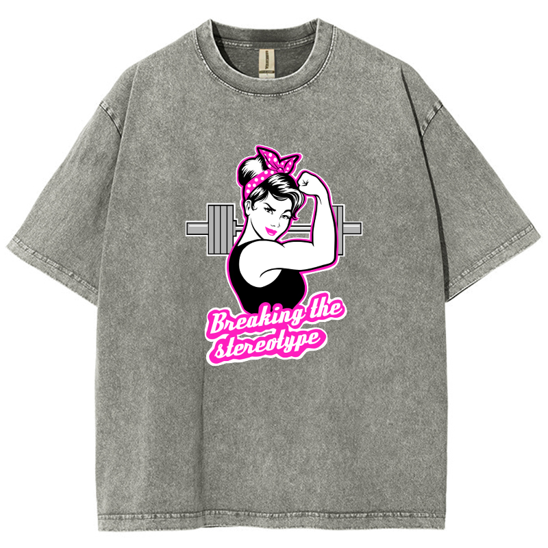 Barbell Girl Unisex Fit Washed T-Shirt