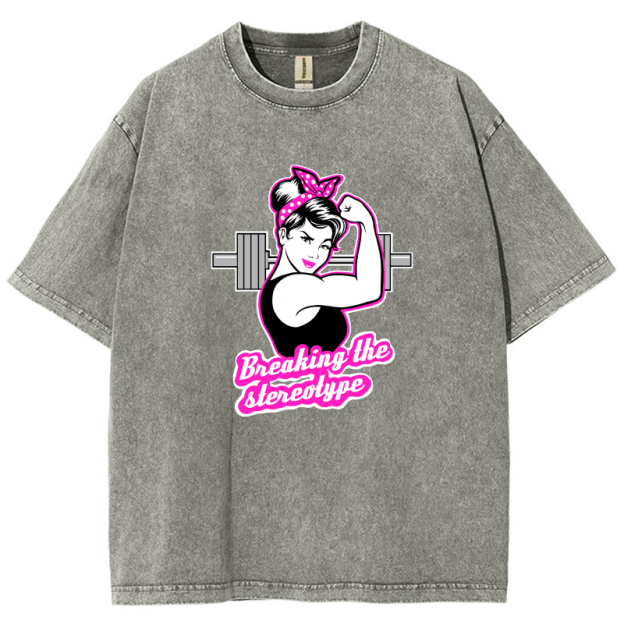 Barbell Girl Unisex Fit Washed T-Shirt