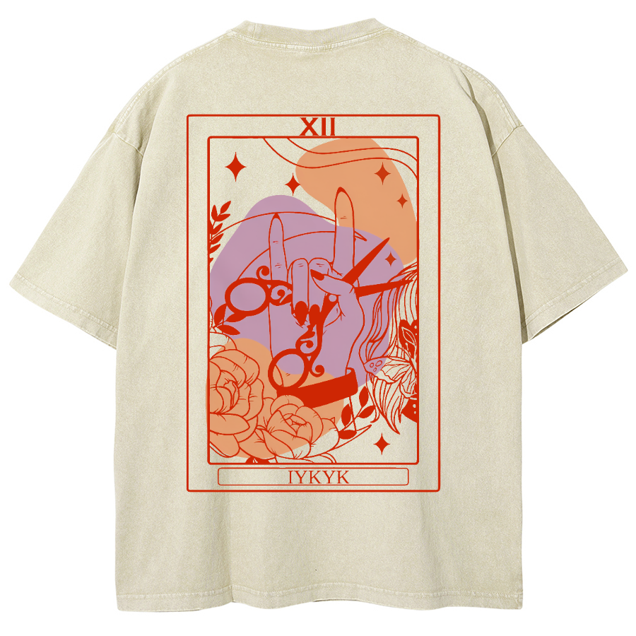 IYKYK Lesbian Sapphic Unisex Fit Washed T-Shirt