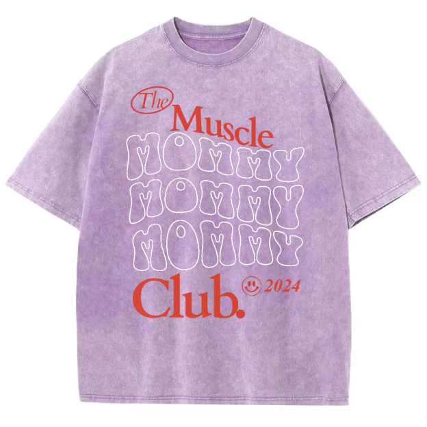 The Muscle Mommy Club Unisex Fit Washed Oversized T-Shirt