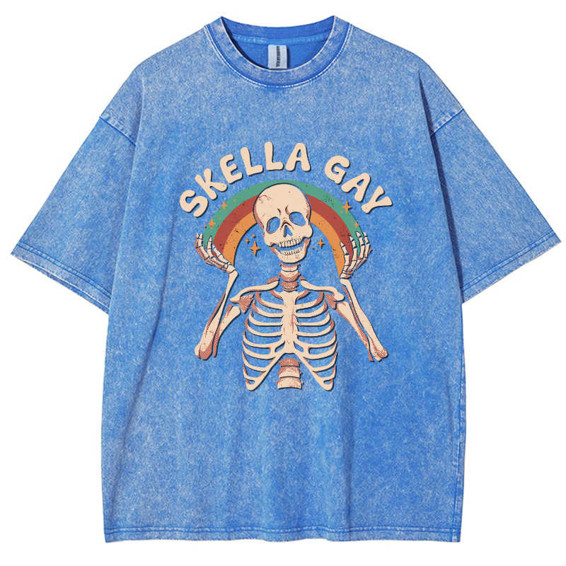 Skella Gay Vintage Snowflake Washed T-Shirt