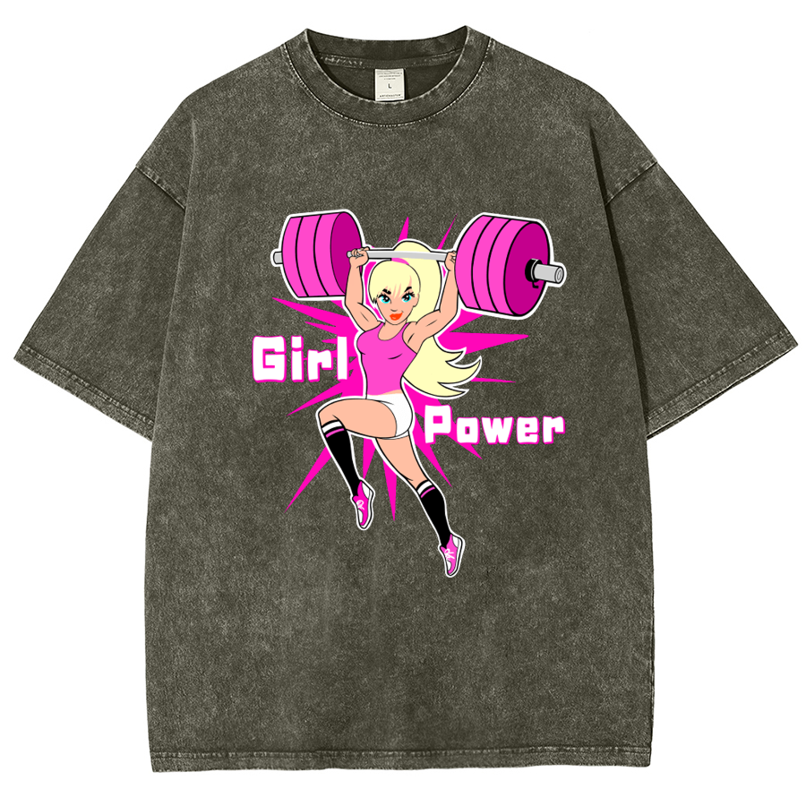 Girl Power Unisex Fit Washed T-Shirt