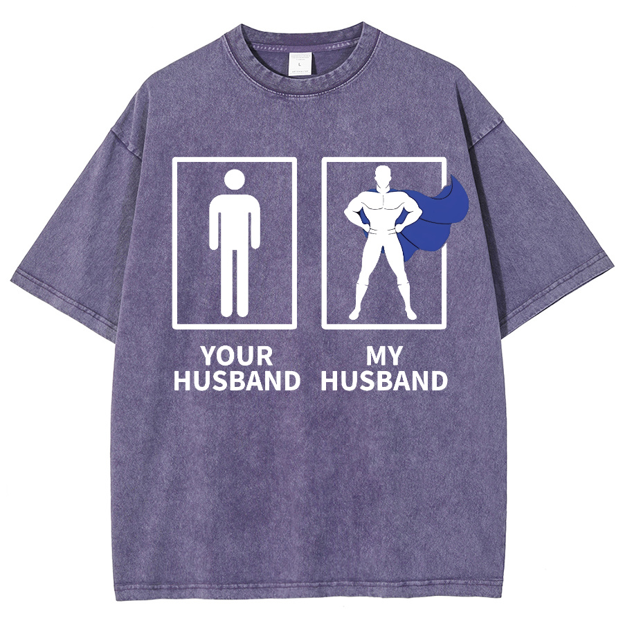 My Husband Unisex Fit Washed Oversized T-Shirt