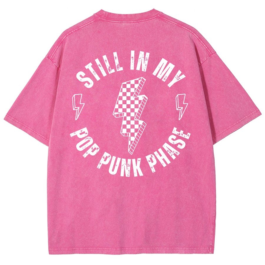 Still In My Pop Punk Phase Unisex Fit Washed Oversized T-Shirt