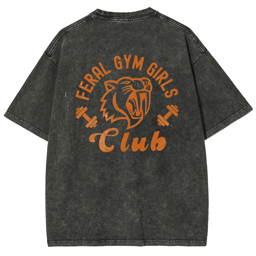 Feral Gym Girl Washed Oversized T-Shirt