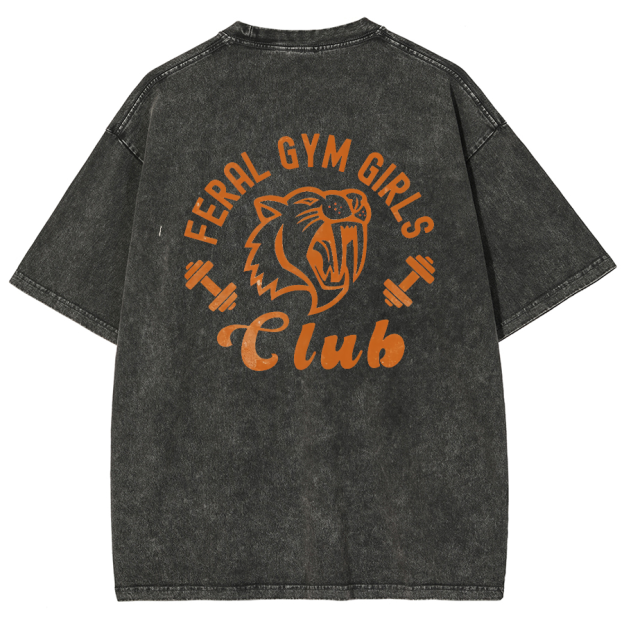Feral Gym Girl Washed Oversized T-Shirt