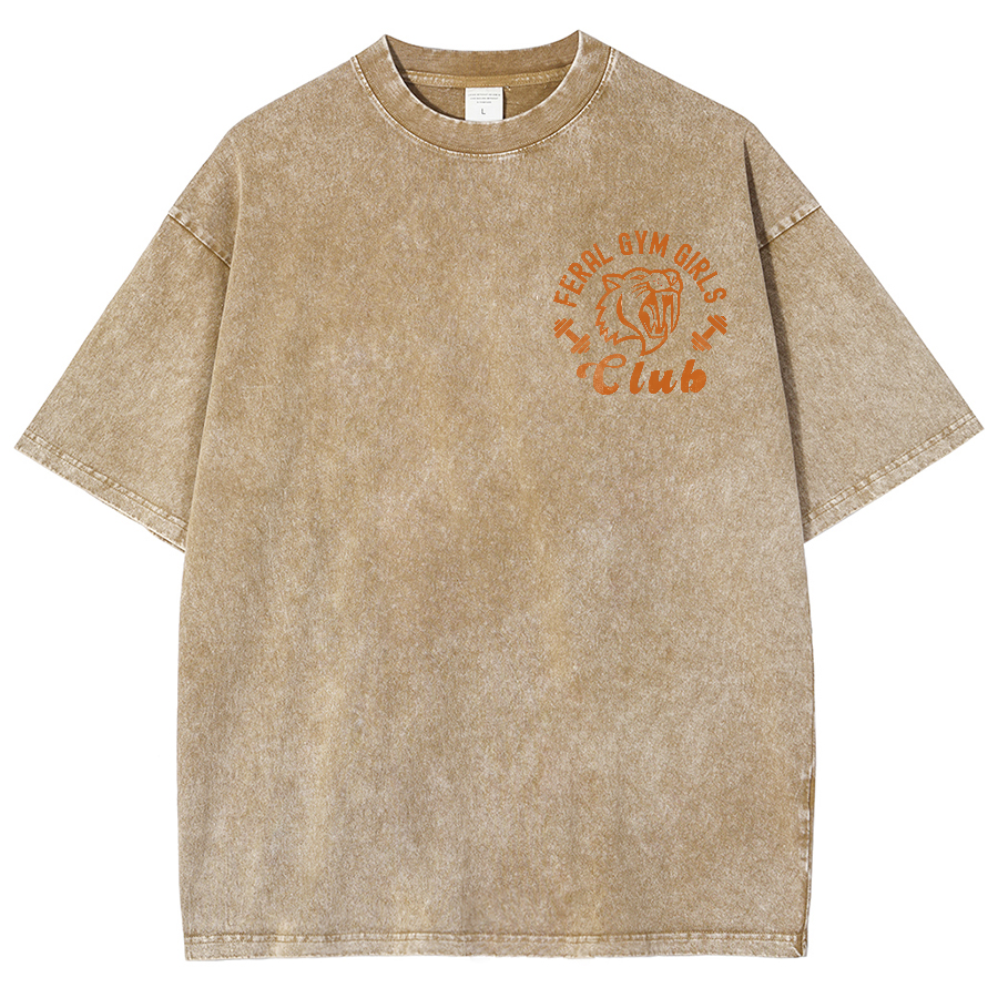 Feral Gym Girl Washed Oversized T-Shirt