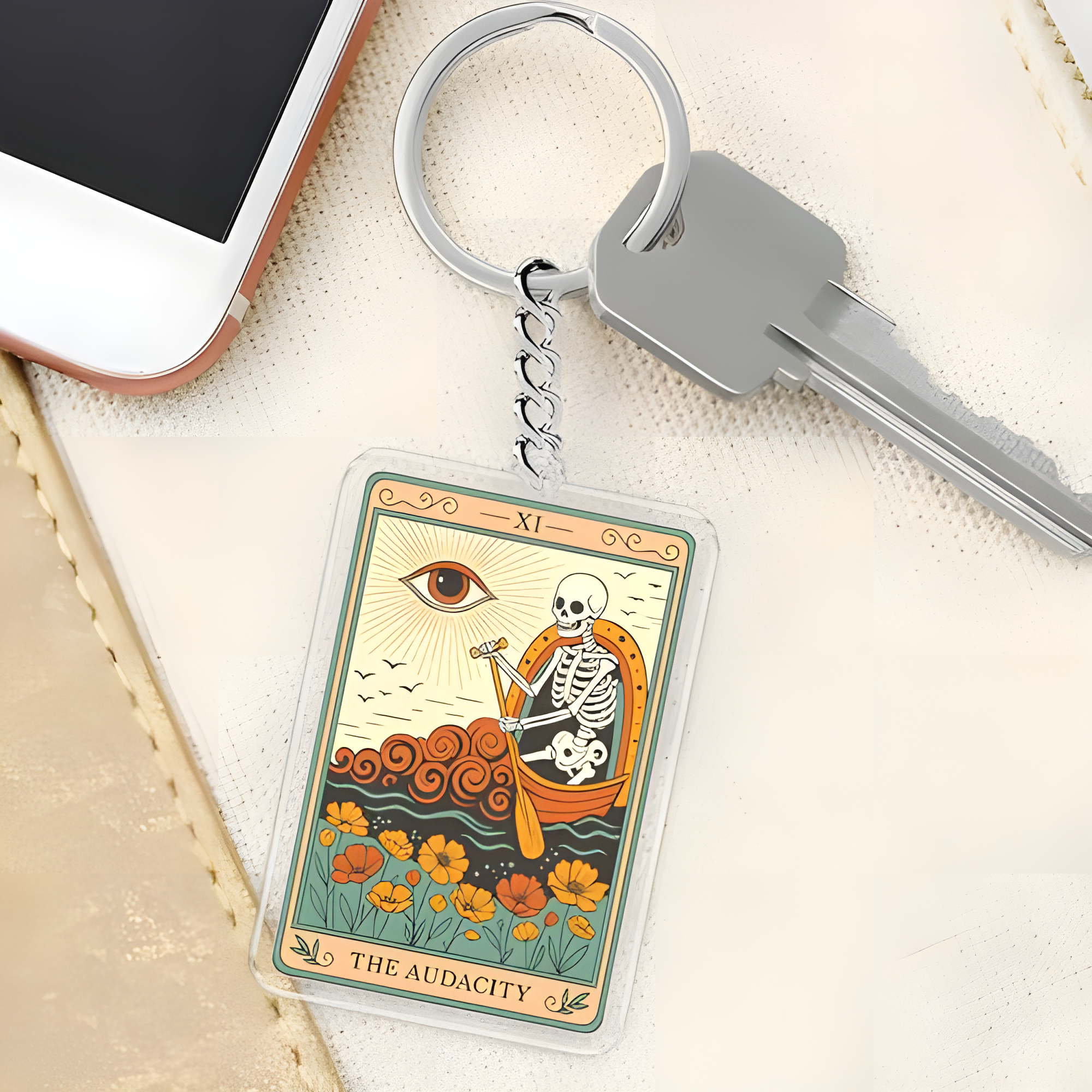 The Audacity Tarot Keychain