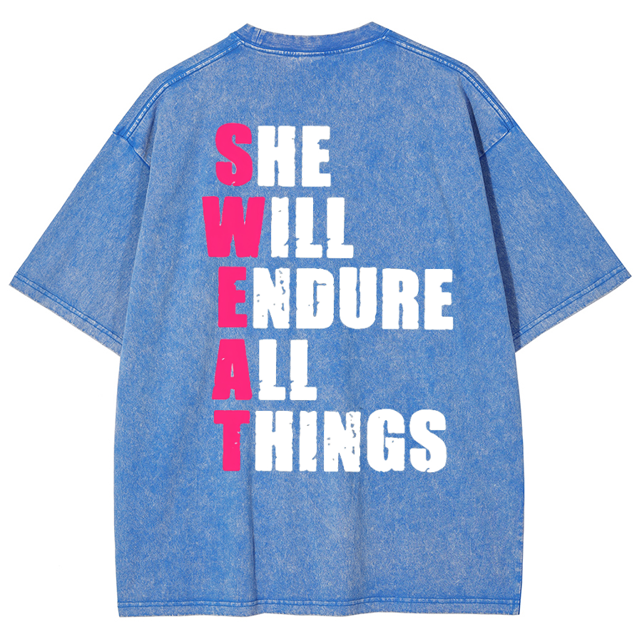 Sweat Unisex Vintage Washed Short Sleeve T-Shirt