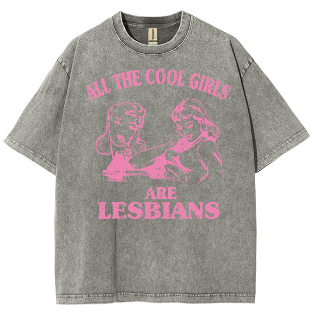 We Are Lesbians Washed Oversized T-Shirt