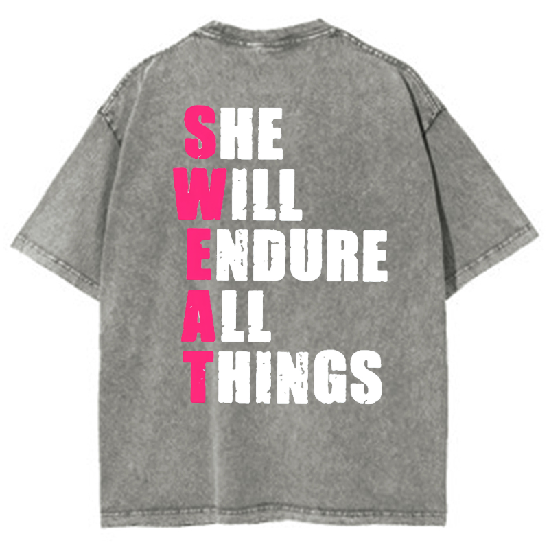 Sweat Unisex Vintage Washed Short Sleeve T-Shirt