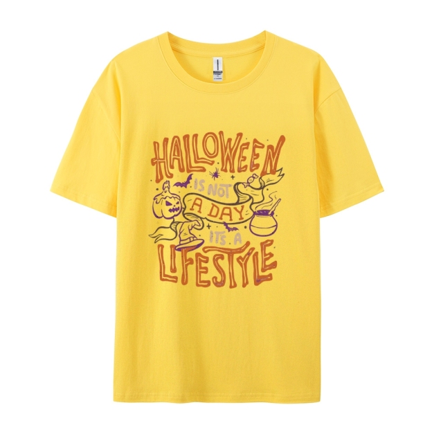 Halloween is life Cotton Short-Sleeved T-Shirt