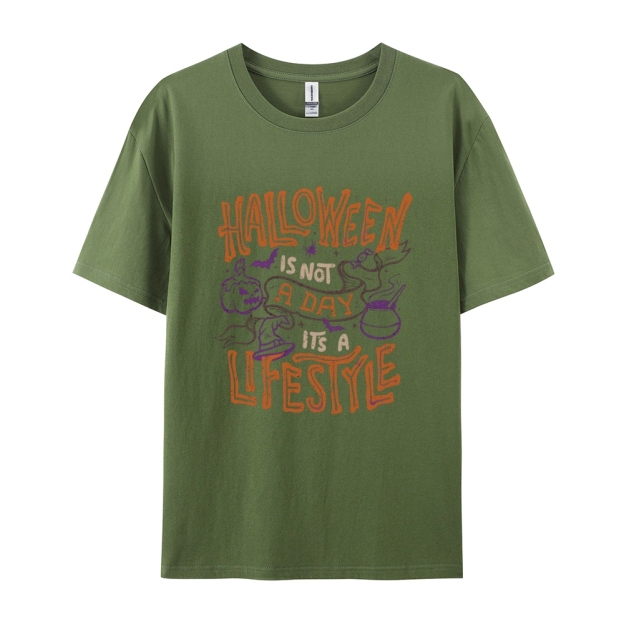 Halloween is life Cotton Short-Sleeved T-Shirt