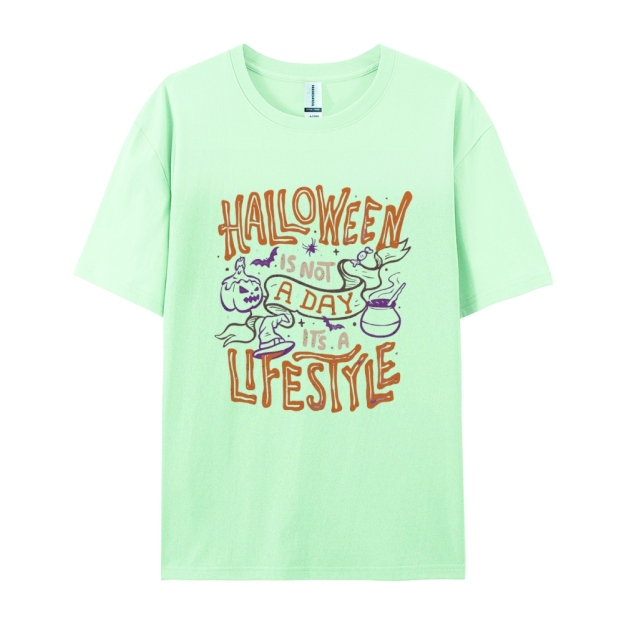 Halloween is life Cotton Short-Sleeved T-Shirt