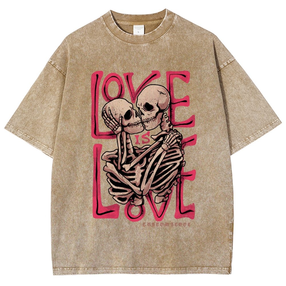 Love Gothic Washed Tee Customscool