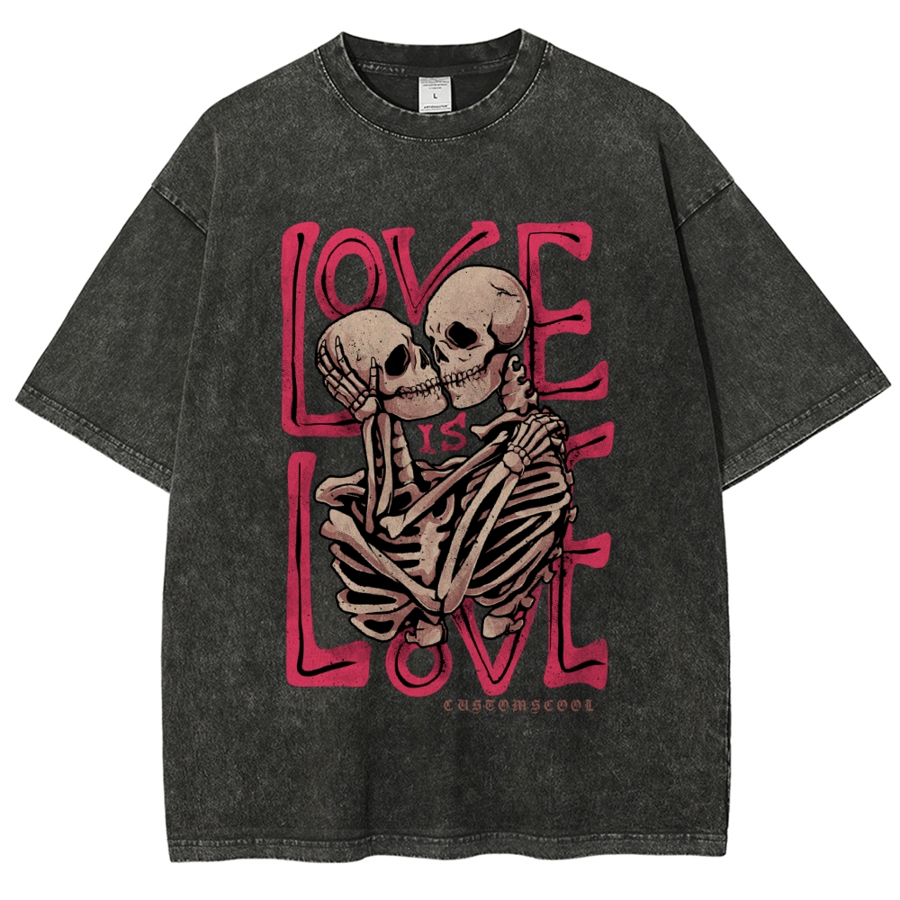 Love Gothic Washed Tee Customscool