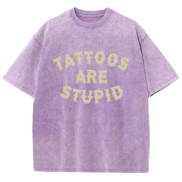 Tattoos are Stupid Vintage Snowflake Washed T-Shirt