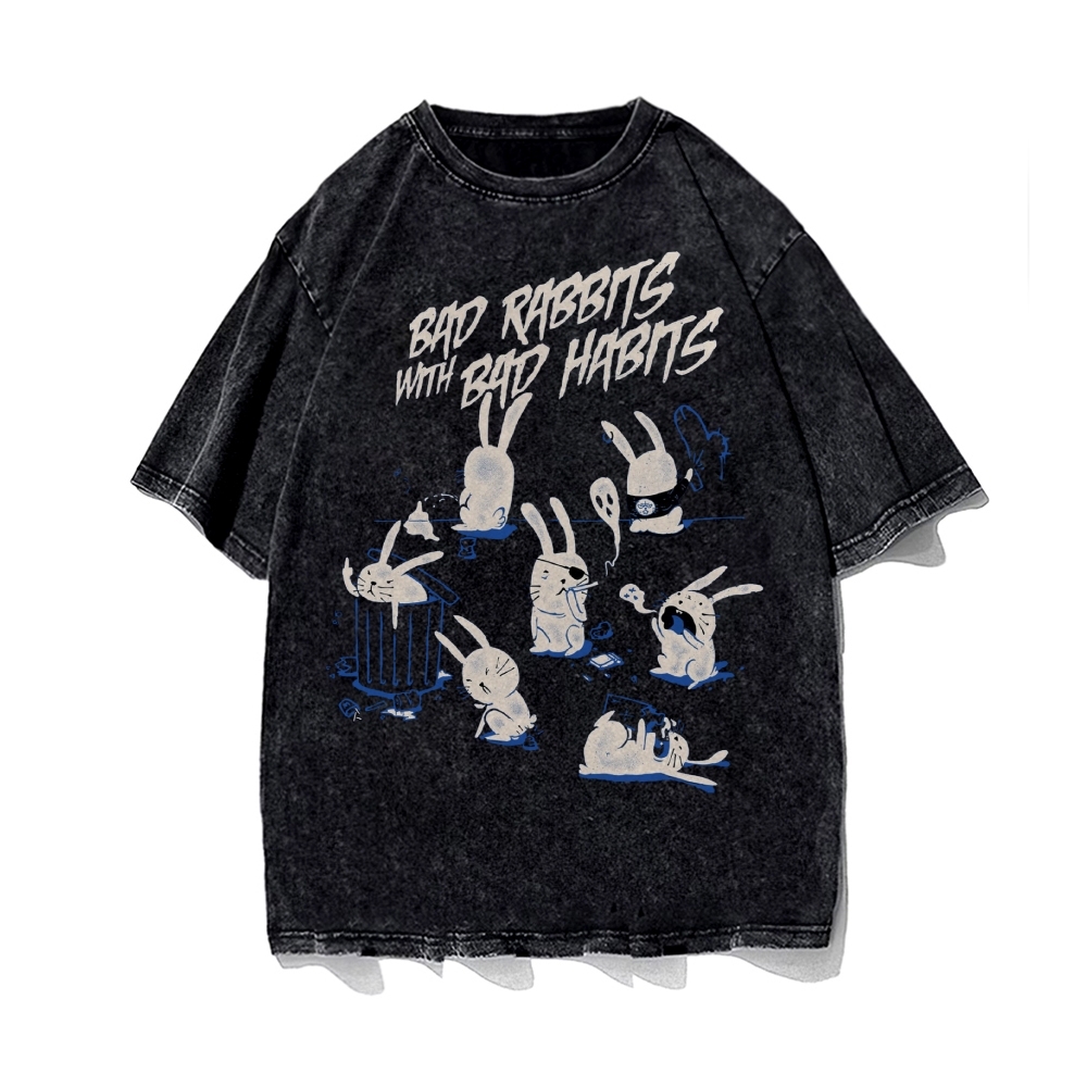 Bad Rabbits Gothic Washed Tee Customscool