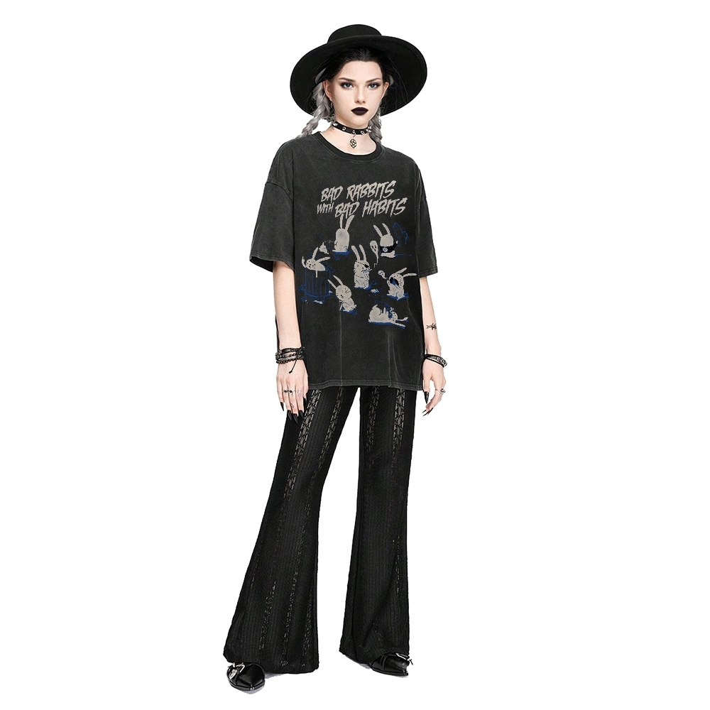 Bad Rabbits Gothic Washed Tee Customscool
