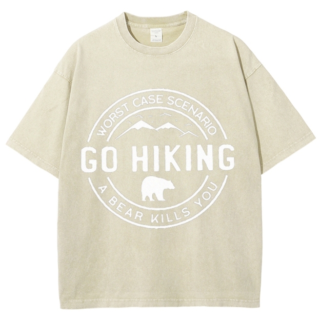 Go Hiking Vintage Snowflake Washed T-Shirt