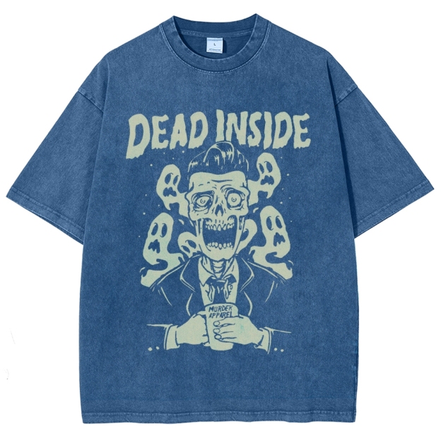 Dead Inside Vintage Snowflake Washed T-Shirt