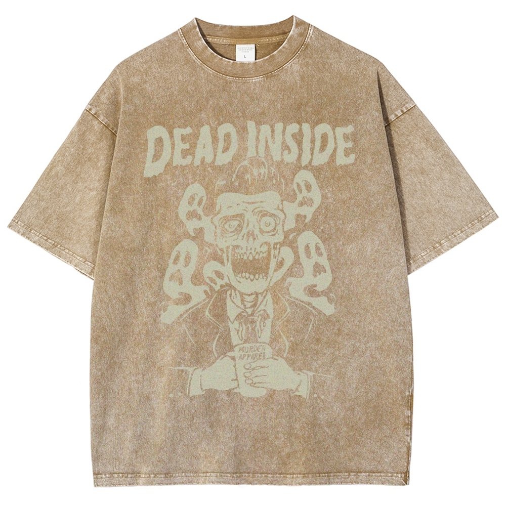 Dead Inside Vintage Snowflake Washed T-Shirt