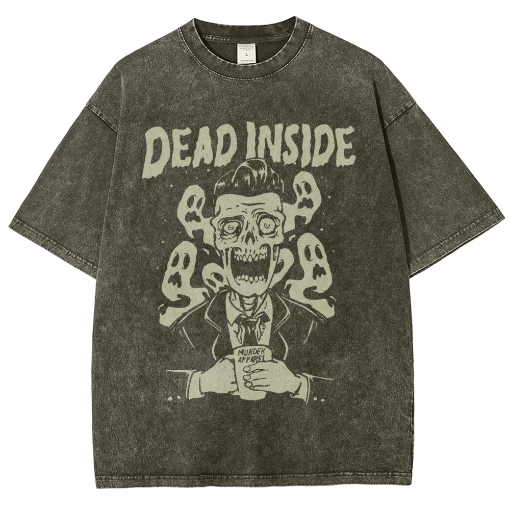 Dead Inside Vintage Snowflake Washed T-Shirt