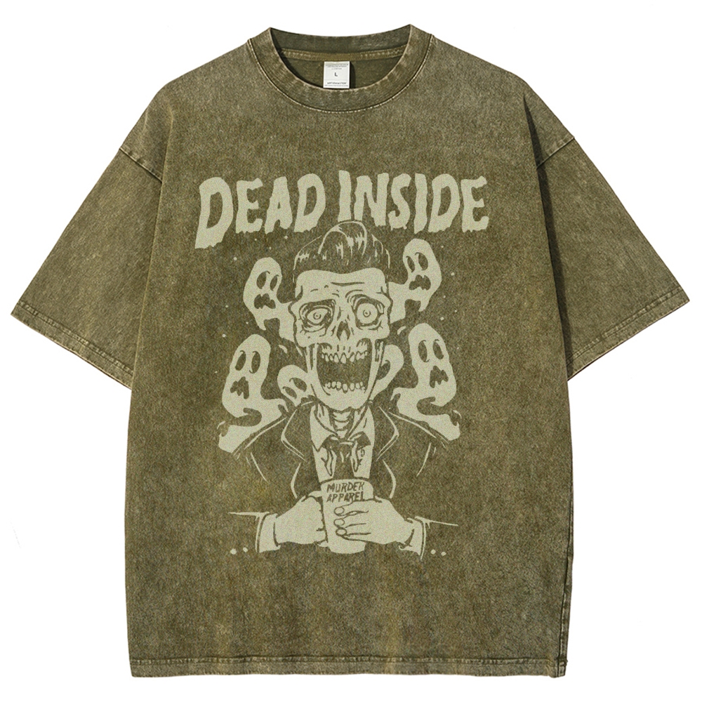 Dead Inside Vintage Snowflake Washed T-Shirt