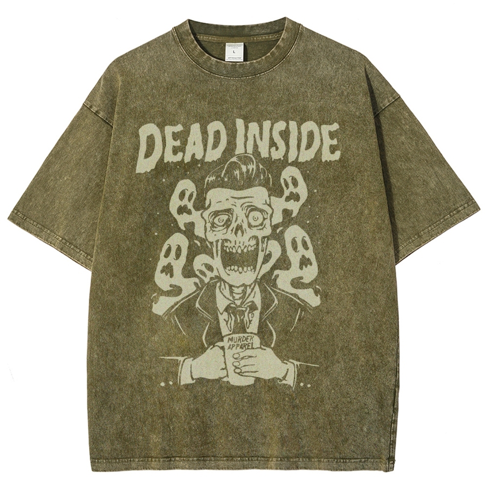 Dead Inside Vintage Snowflake Washed T-Shirt