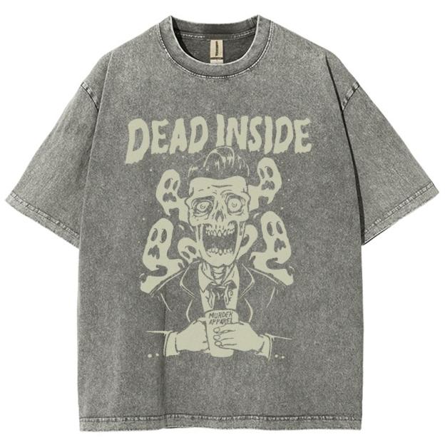 Dead Inside Vintage Snowflake Washed T-Shirt