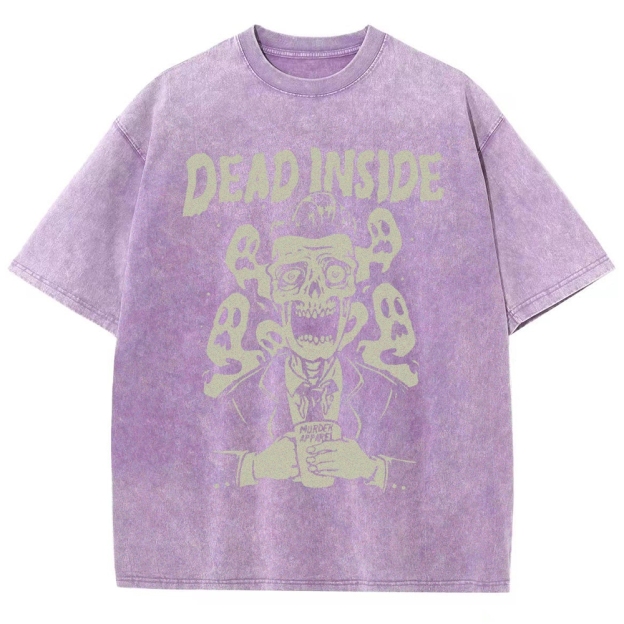 Dead Inside Vintage Snowflake Washed T-Shirt