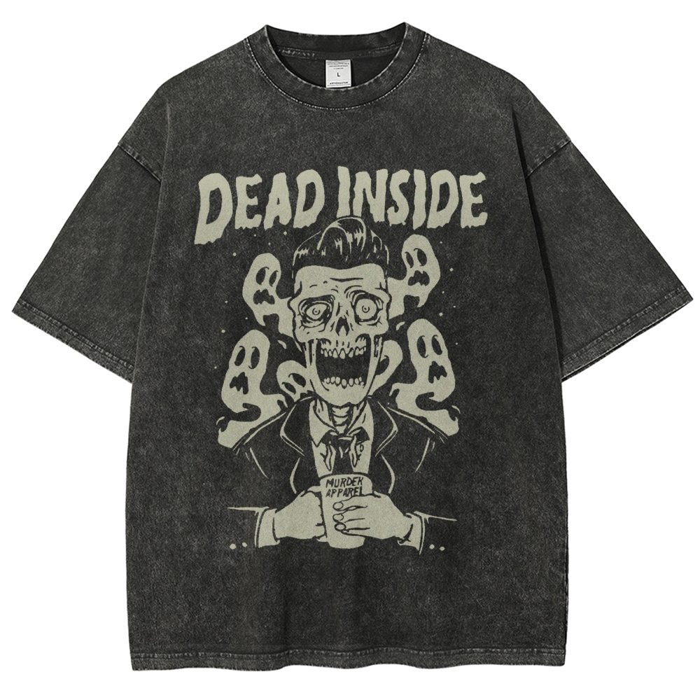 Dead Inside Vintage Snowflake Washed T-Shirt