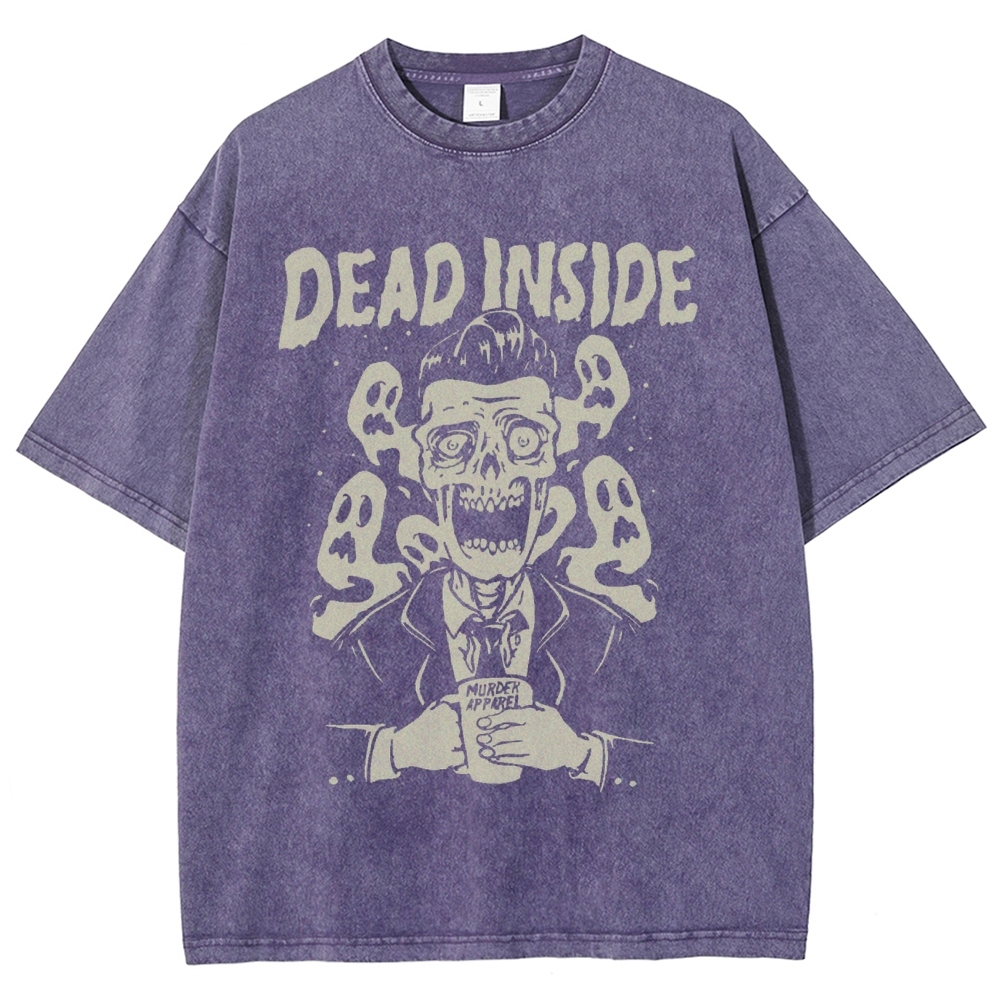 Dead Inside Vintage Snowflake Washed T-Shirt