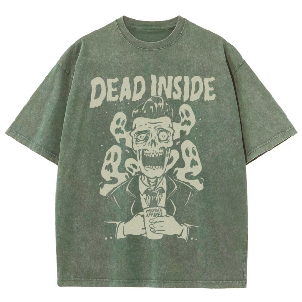 Dead Inside Vintage Snowflake Washed T-Shirt