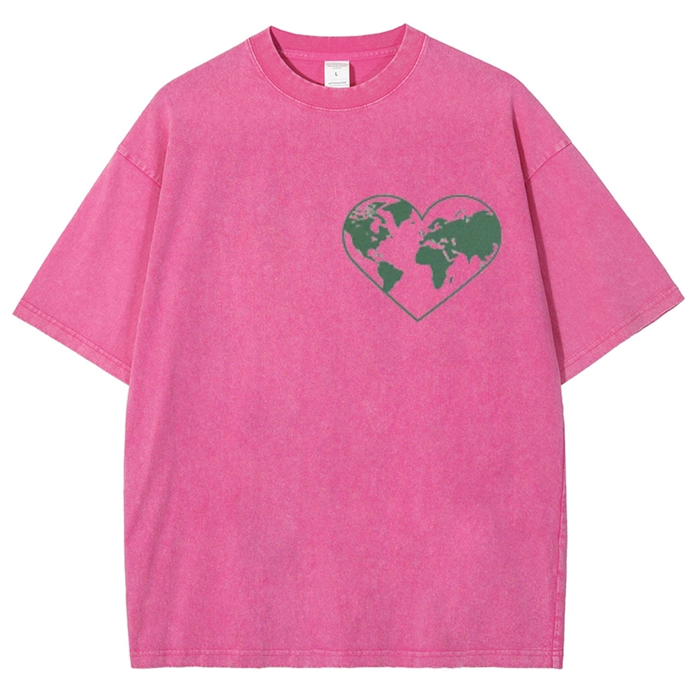 Support Your Local Planet Vintage Snowflake Washed T-Shirt Customscool