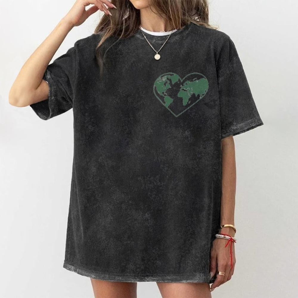Support Your Local Planet Vintage Snowflake Washed T-Shirt Customscool